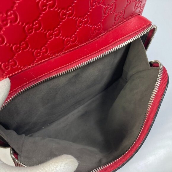 GUCCI Authentic Red Leather Backpack main image 6
